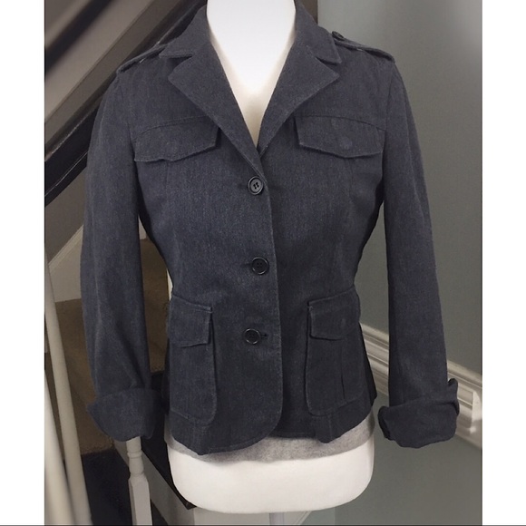 THEORY Jacket Blazer Gray Button Down Size 2 🌸🌼 - Picture 2 of 8